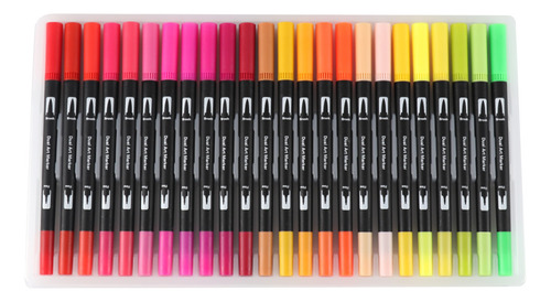Marcadores De Doble Punta De 72 Colores Para Dibujar Y Bosqu
