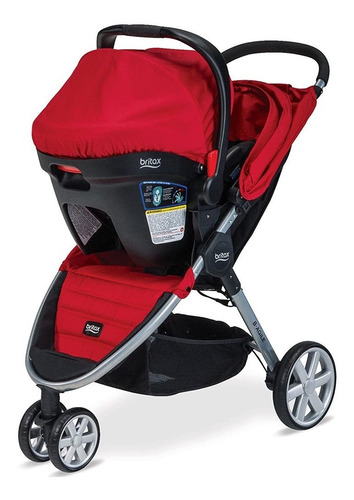 Coche Para Bebe Con Silla Para Auto B-agile Rojo Britax