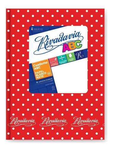 Cuaderno Rivadavia Abc 50h Ray Lunares Rojo