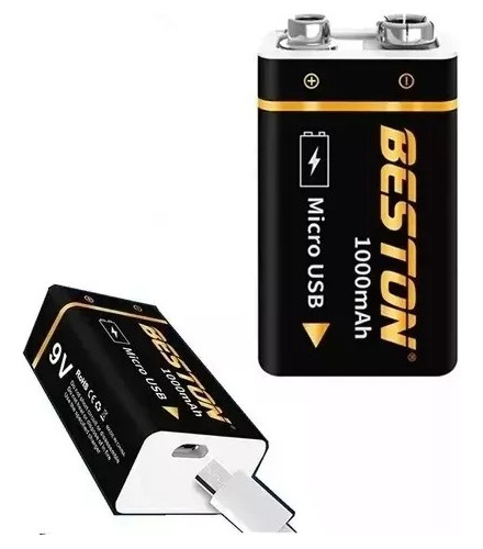 Bateria Recargable 9v 1000mah Micro Usb 