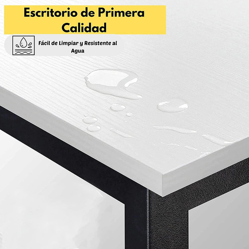 Escritorio En Forma De L Para Computadora, 124 Cm, Blanco
