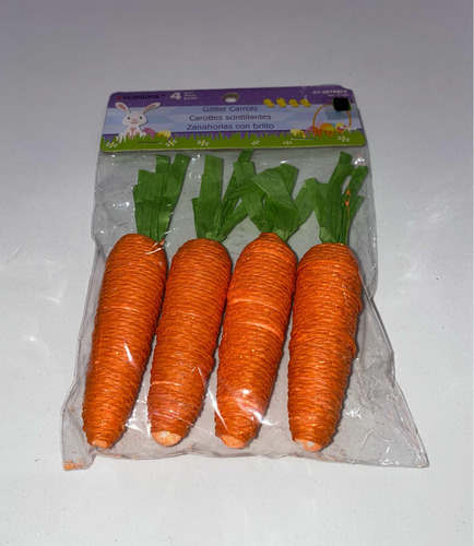 Zanahorias De Juguete X4 Unidades