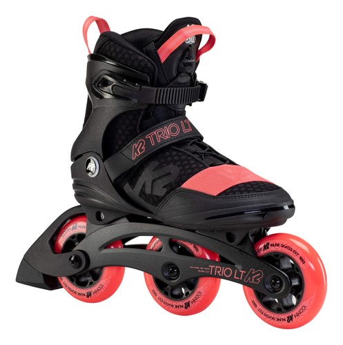 K2 Trio Lt 100 - Patines En Línea Para Mujer, Negro/coral,.