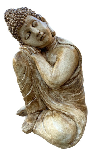Figura Buda Durmiente Marfil 50 Cm