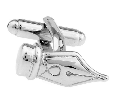 Mancuernillas Thot Ra Punta Pluma Fuente Escritor E-211 Color Plateado