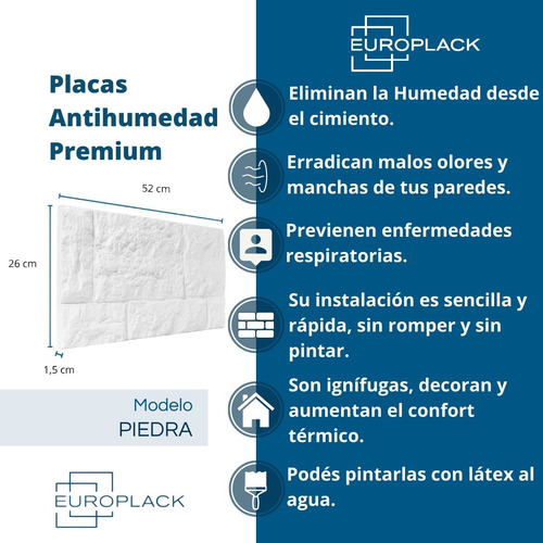 Euro Plack Travertino 7 Unidades 26x52 Cm
