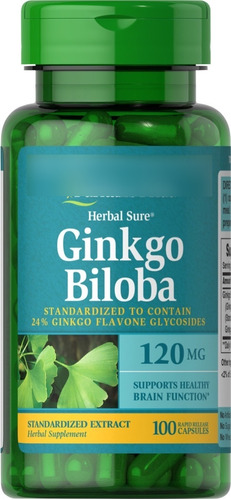 Ginkgo Biloba 100 Caps 120 Mg  Memoria Energía