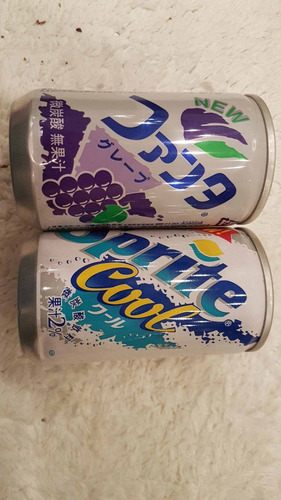 Lata Sprite + Fanta Uva Importada Japao Importada Coca Cola (Usado)