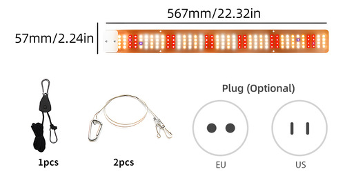 Lámpara Led Growth Lamp De 1 Espectro, Barra De Crecimiento