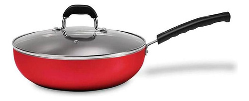 Panela Wok Brinox Saffron 28 Cm 3,55 Litros Antiaderente Cor Vermelho