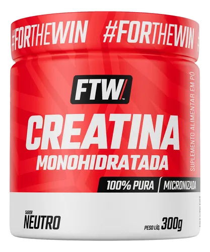 Creatina Monohidratada 100% Pura Pote 300g - FTW