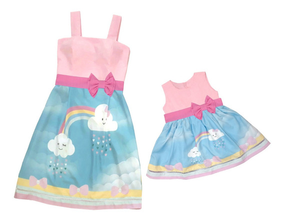 vestido mãe e filha chuva de benção