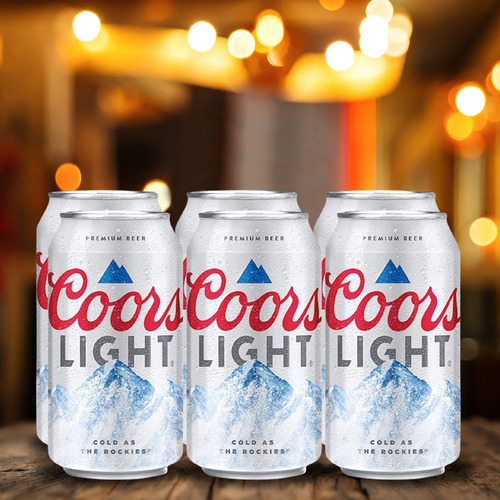 Cerveza Coors Light 24 Pack Lata 473 Ml Refrescante Y Suave