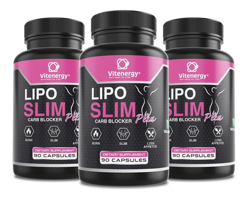 Pack 3 Lipo Slim- Bloqueador Carbohidratos - Control De Peso