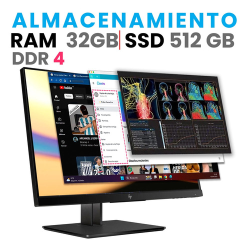 Equipo Pc Hp 24 Z2 Nvidia Xeon 9th 32gb Ram 512gb Ssd (Reacondicionado)