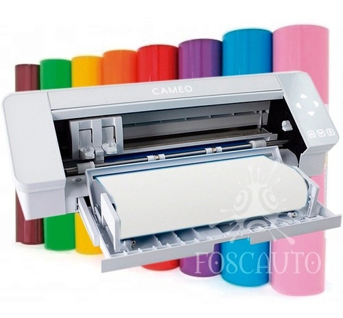 Adesivo Branco Fosco Plotter Silhouette Cameo 5m X 25cm