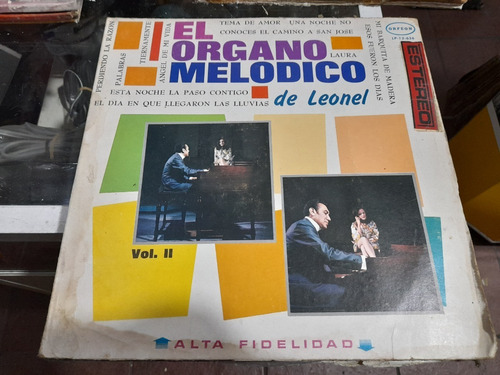 Lp El Organo Melodico De Leonel En Acetato,long Play