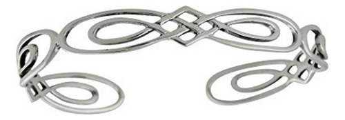 Brazalete - Sterling Silver Celtic Knot Infinity Cuff Bracel