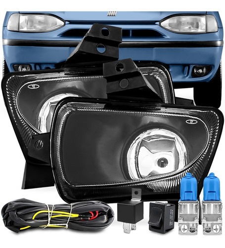 Kit Farol Auxiliar Palio G1 1996 1997 1998 1999 00 Completo