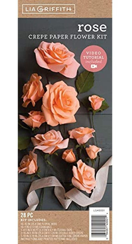 Lia Griffith Lg40001 Kit De Flores De Papel Crepé, Rosas, Ta