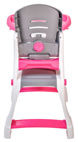 Silla Periquera Para Bebé Prinsel Caddy Convertible A Escritorio 2 En 1 Rosa Con Gris
