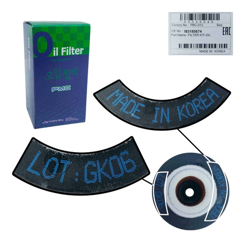 Imagen 9 de 10 de Filtro Aceite Motor Chevrolet Cruze 2014 2015 2016 Original