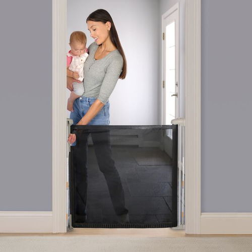 Puerta Seguridad Retráctil Para Bebe O Mascota Summer Color Negro