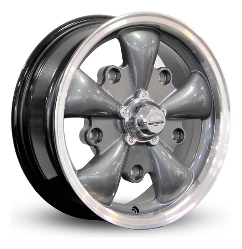 Rodas Raw Classics 5 Spoke Aro 15x5 (5x205) (jogo) + Bicos Cor Grafite Diamantada