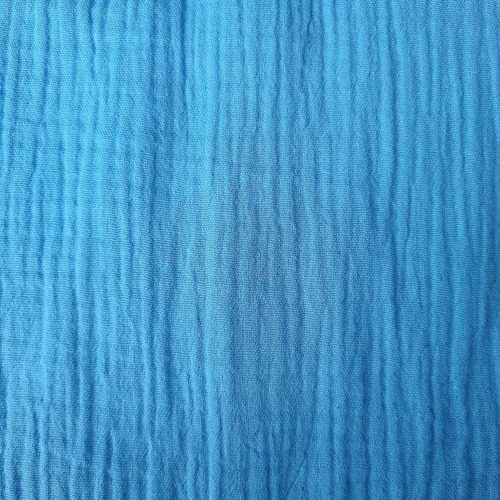 Tela Gasa Pañalera 100% Algodon Baby Cotton X Metro 351 - Celeste Bandera Liso