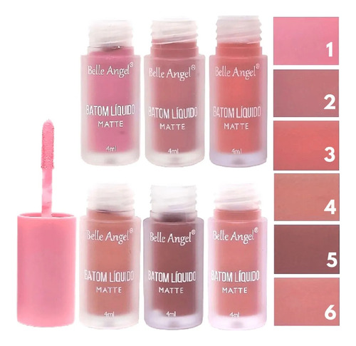 Batom Líquido Matte Escolha Sua Cor - Belle Angel Rosa