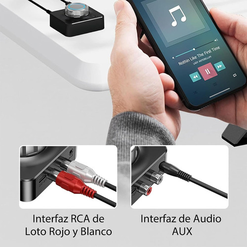 Adaptador De Audio Bluetooth 5.0, Receptor 2 En 1 De Sonido