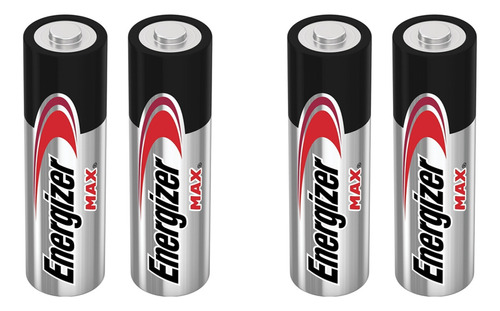 2 Pares De Baterías Energizer Aa Alcalina Doble A 4 Total