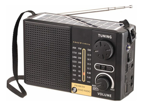 Radio De Emergencia Solar Compatible Con Bluetooth F10bts