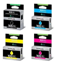 Comprar Combo Lexmark 105xl Negro + 3 Lexmark 100 Colores Original 