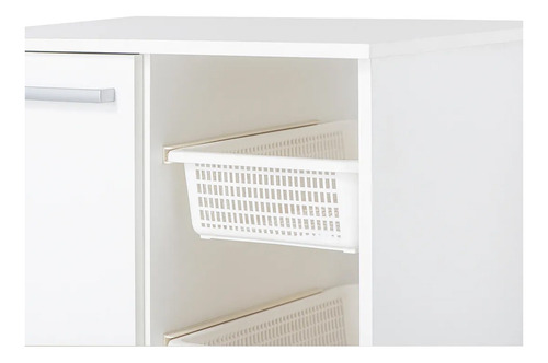 Mueble Base Microondas Verdulero 68x45cms 3 Canastos/dechaus Blanco