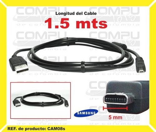 Cable Datos Usb Camara Digital Ref: Cam08s Computoys Sas