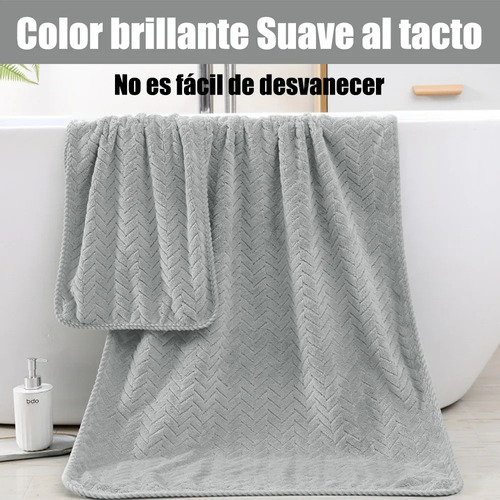 Ba Juego Completo De 2 Toallas De Baño Grandes De Forro