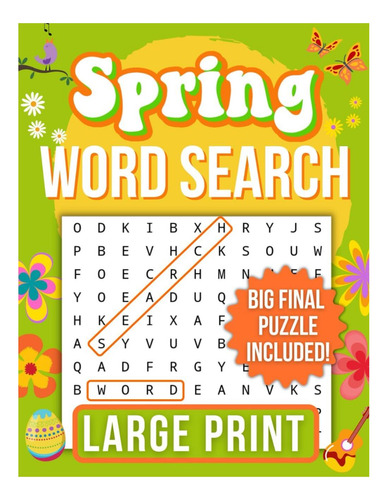 Livro: Spring Word Search Large Print: Uma Nova Diversão E Uma Nova Palavra Para