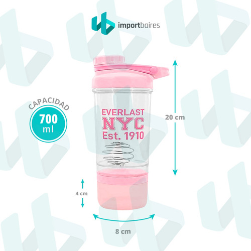 Imagen 7 de 10 de Combo Shaker Mezclador Batidor De Proteinas Suplementos