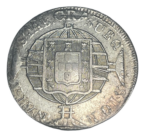 Moeda De Prata 960 Réis 1821 Rio Var Pc 3a Sobre Cadiz 1814