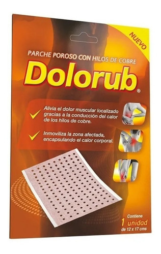 Parche Dolorub Con Hilos De Cobre Dolor Muscular Ciática X 1