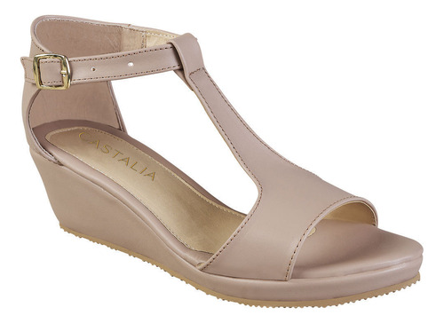 Zapato Confort Clasico Para Mujer Castalia 124-101 Beige