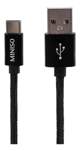 Miniso Cable De Carga Usb A Tipo C Negro 1.8 M