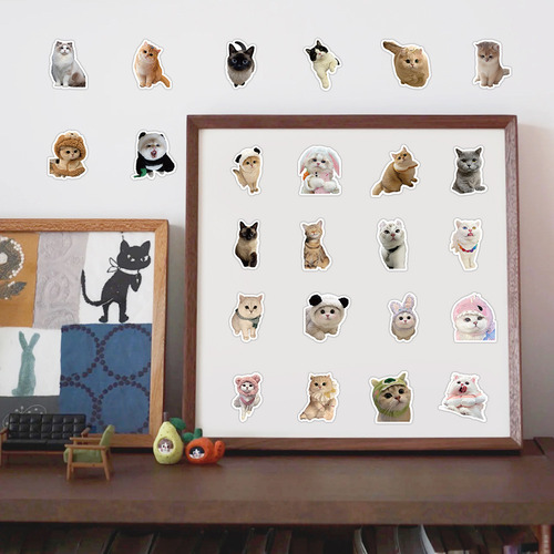 Pegatinas De Dibujos Animados De Gato Kawaii Para Niños Cal