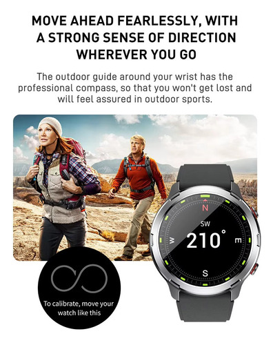 Reloj Running Smartwatch S47 Fulltouch 1.32 Gps Deportivo Negro Mesh Negro Negro