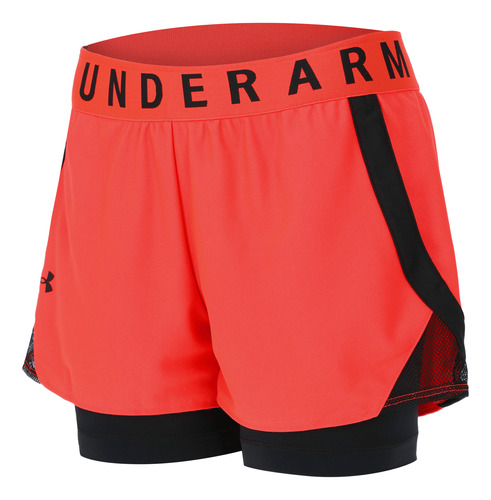 Short Under Armour Fitness Play Up 3.0 2 En 1 Mujer Rojo