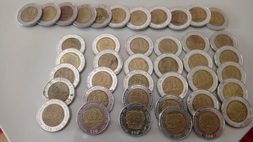  Moneda De 10 Pesos Bicentenario Lote De 41 Monedas