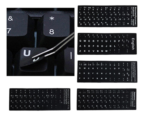 4 Paquete De 2-4 Pegatinas Para Teclado De 4 Piezas