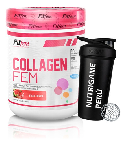 Collagen Fem 500gr Colageno Hidrolizado+regalo Tienda Fisica