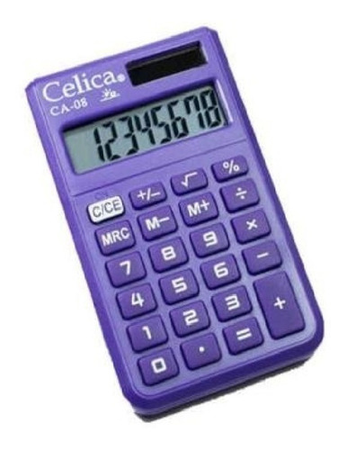 Calculadora Celica Ca-08-pe De Bolsillo 8 Digitos Morado /vc